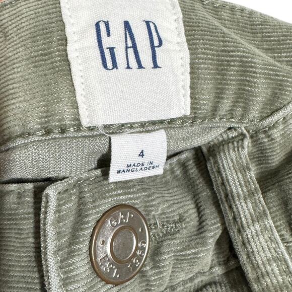 GAP Corduroy Olive Green Shorts SZ 4 - Picture 6 of 7